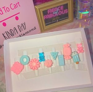 kawaii press on nails